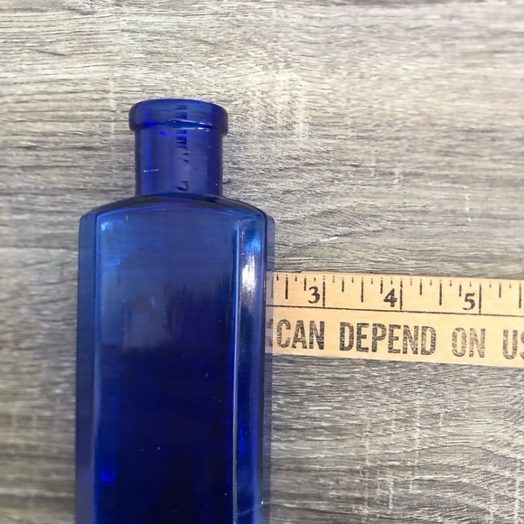 Vintage Cobalt Glass Medicine Bottle - Picture 8 of 12